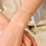 Effortless Layers Silver Double Chain Bracelet GEMBEA JEWELRY