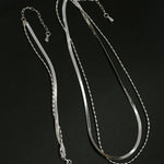 Effortless Layers Silver Double Chain Bracelet GEMBEA JEWELRY