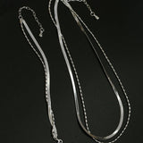 Effortless Layers Silver Double Chain Bracelet GEMBEA JEWELRY