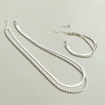 Effortless Layers Silver Double Chain Bracelet GEMBEA JEWELRY