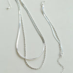 Effortless Layers Silver Double Chain Bracelet GEMBEA JEWELRY