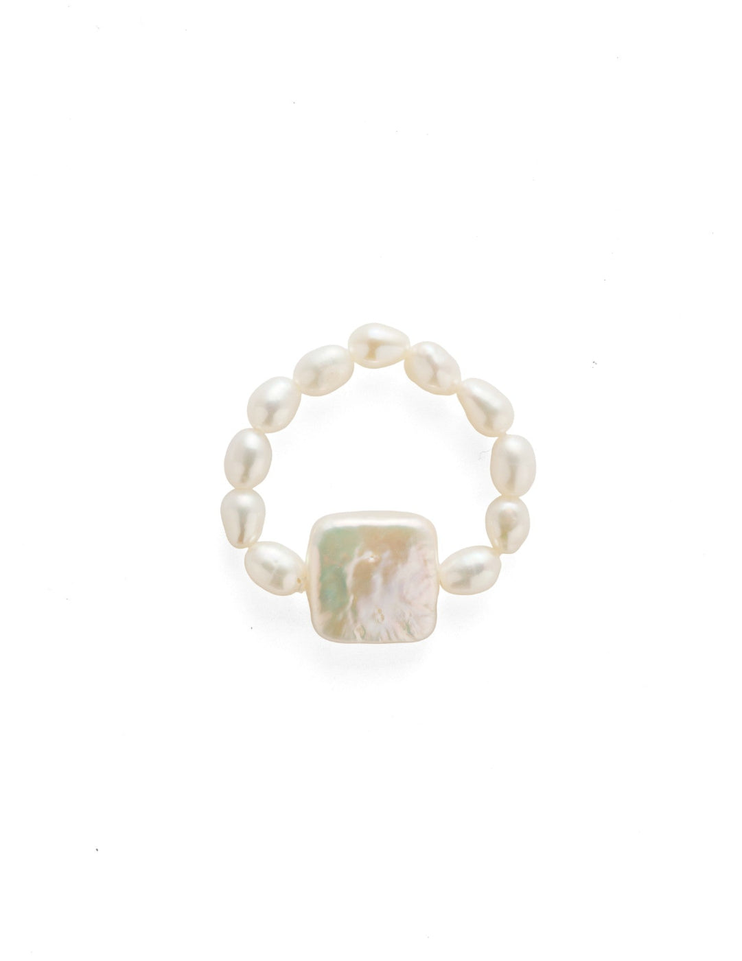 Elastic Baroque Pearl Beaded Ring-C GEMBEA JEWELRY