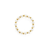 Elastic Gold Bean Freshwater Pearl Ring-D gembea jewelry