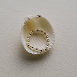 Elastic Gold Bean Freshwater Pearl Ring-D gembea jewelry