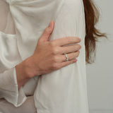 Elastic Irregular Baroque Pearl Ring-B