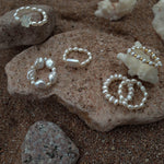 Gembea Jewelry Elastic Irregular Pearl Ring