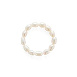 Elastic Irregular Rice Pearl Ring-A gembea jewelry