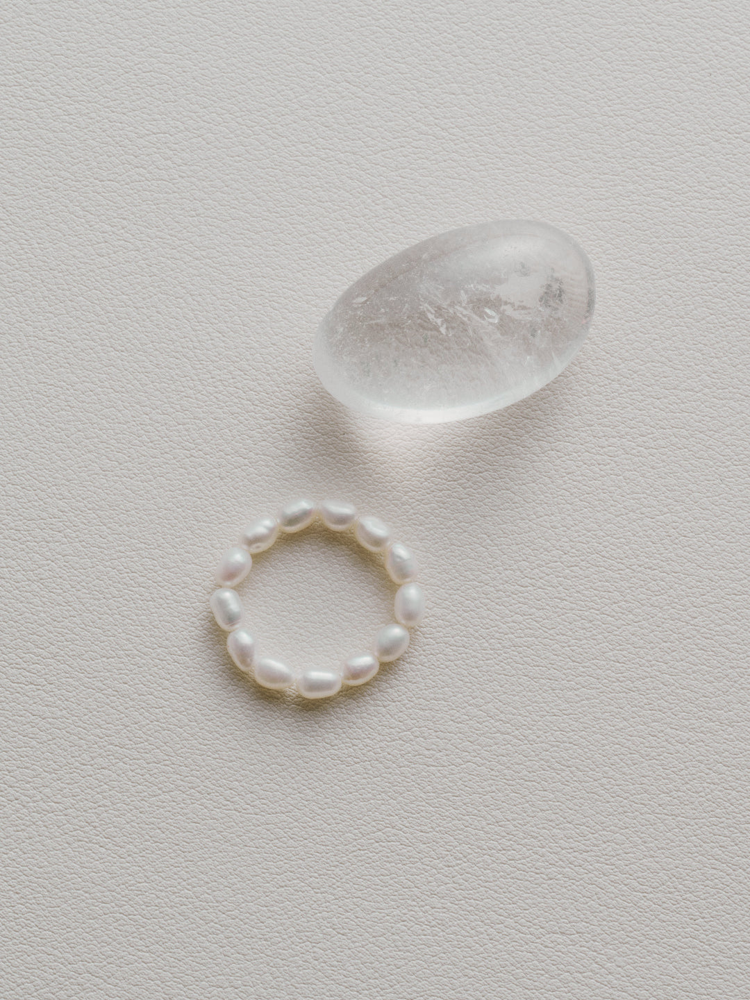 Elastic Irregular Rice Pearl Ring-A gembea jewelry