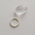 Elastic Irregular Rice Pearl Ring-A gembea jewelry