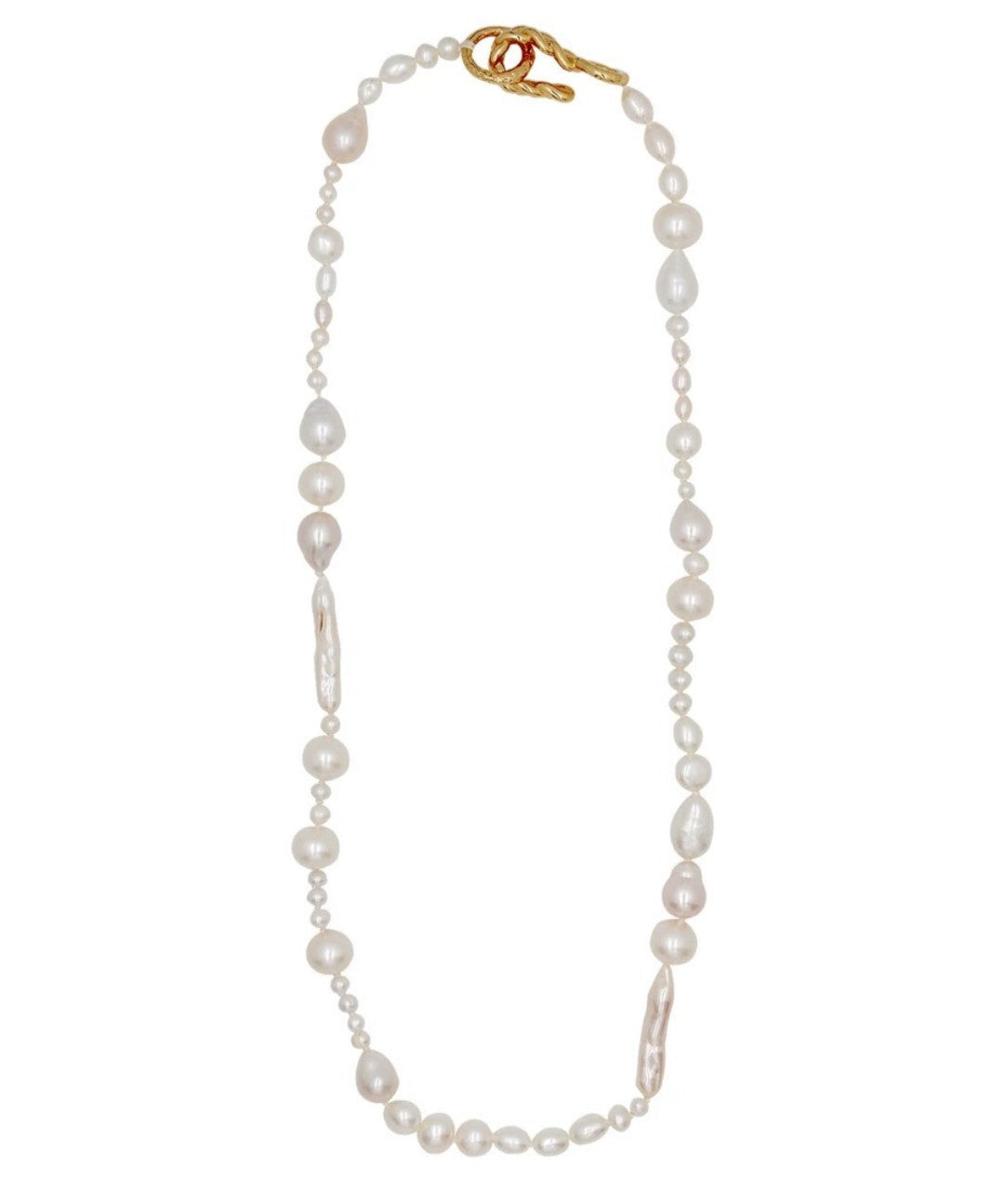 Elegant Irregular Baroque Pearl Necklace GEMBEA JEWELRY
