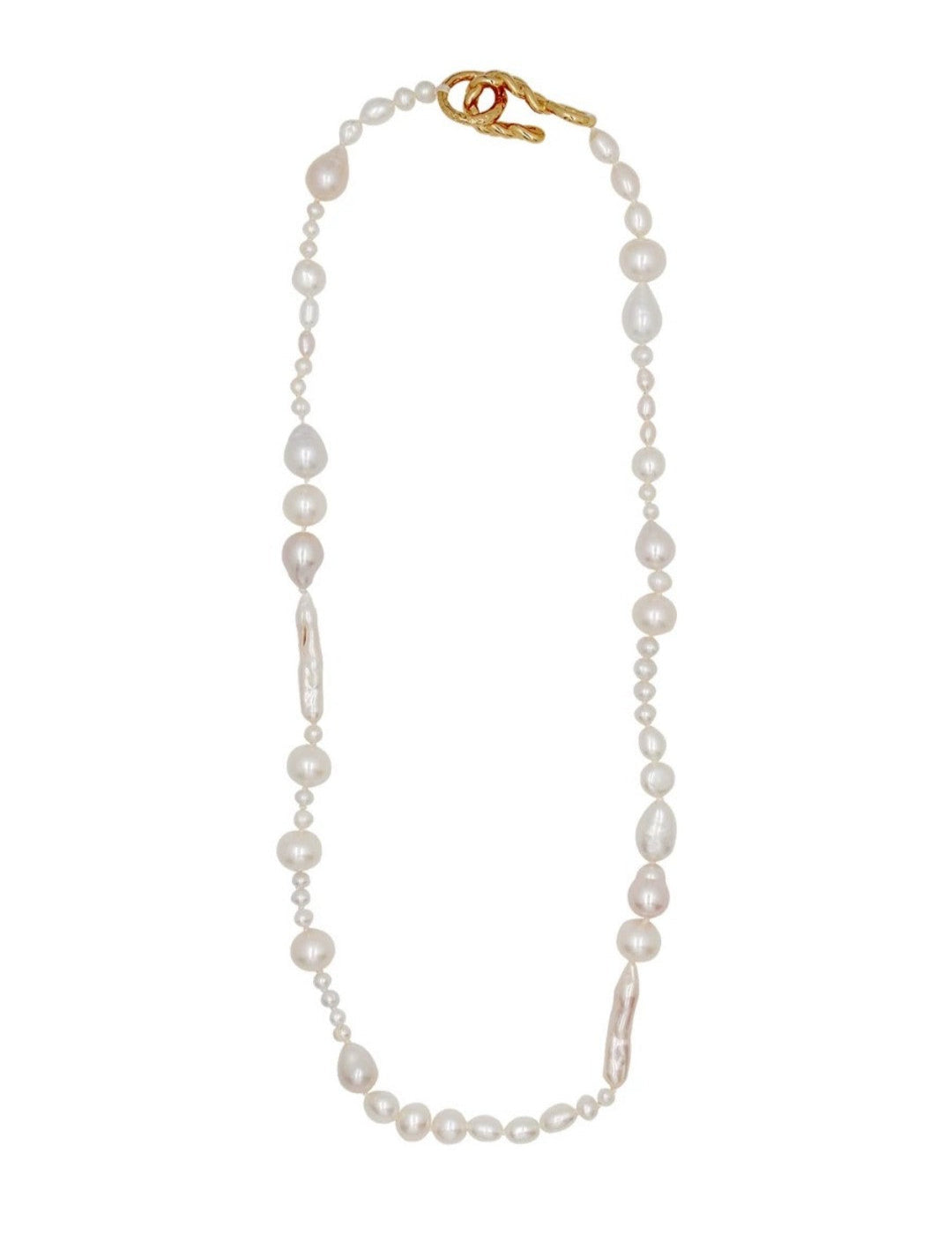 Elegant Irregular Baroque Pearl Necklace GEMBEA JEWELRY