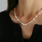 Elegant Irregular Baroque Pearl Necklace GEMBEA JEWELRY