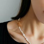 Elegant Irregular Baroque Pearl Necklace GEMBEA JEWELRY