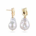 Elegant Baroque Pearl Drop Earrings gembea jewelry
