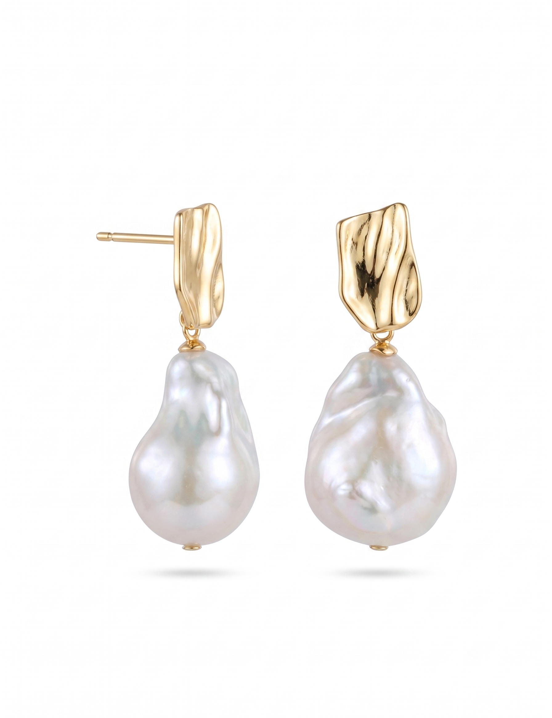Elegant Baroque Pearl Drop Earrings gembea jewelry
