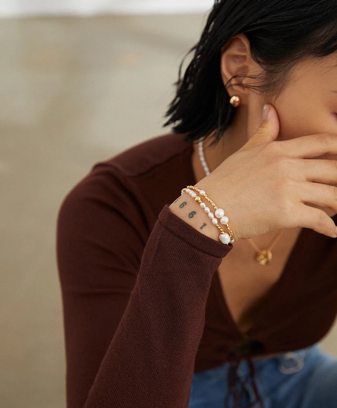 Elegant Pearl Beaded Bracelet