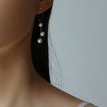 Elegant Gold Wire Pearl Earrings Gembea jewelry