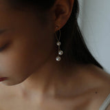 Elegant Gold Wire Pearl Earrings Gembea jewelry