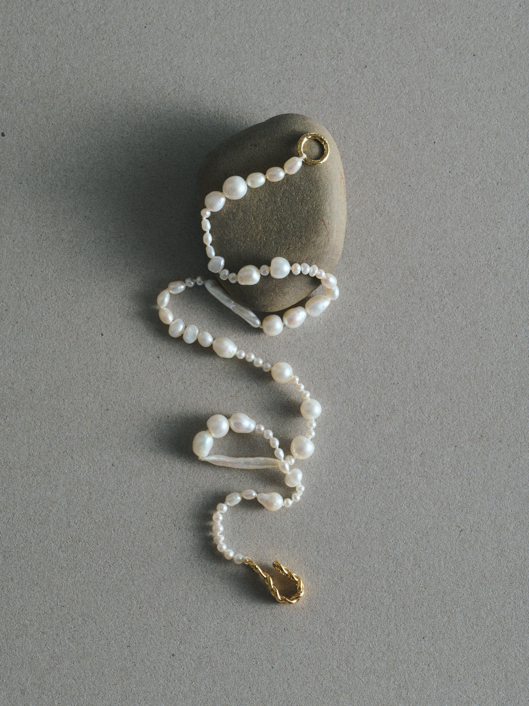 Elegant Irregular Baroque Pearl Necklace gembea jewelry