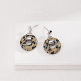 Elegant Round Spotted Tiger Eye Earrings - Gembea Jewelry