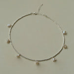 Elegant Silver Beads Pearl Pendant Necklace gembea jewelry