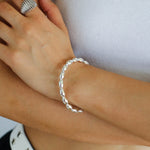 Elegant Vertical Stripe Gold Silver Ring gembea jewelry
