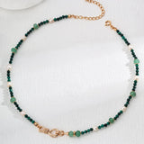 Emerald Green Jadeite Peacock Pearl Necklace - Gembea Jewelry