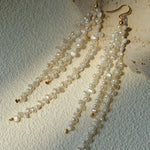 Extra Long Irregular Pearl Drop Earrings gembea jewelry
