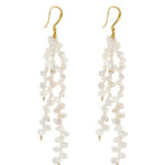 Extra Long Irregular Pearl Drop Earrings gembea jewelry
