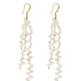 Extra Long Irregular Pearl Drop Earrings gembea jewelry