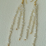 Extra Long Irregular Pearl Drop Earrings gembea jewelry