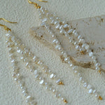 Extra Long Irregular Pearl Drop Earrings gembea jewelry