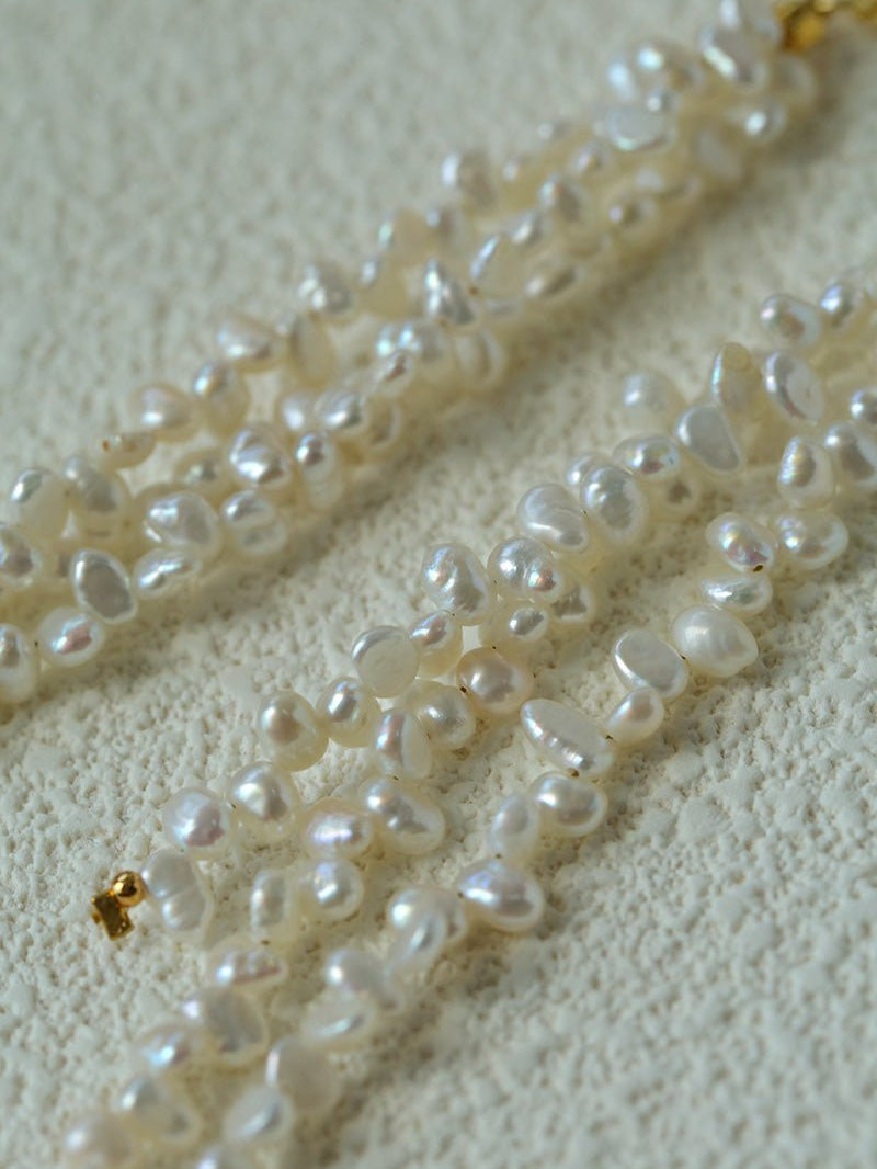 Extra Long Irregular Pearl Drop Earrings gembea jewelry