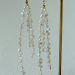 Extra Long Irregular Pearl Drop Earrings gembea jewelry