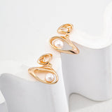 Eye Shaped Pearl Drop Earrings - Gembea Jewelry