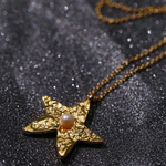 Dazzling Single Stars Necklace Gold Silver