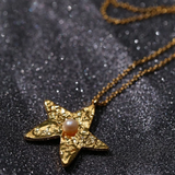 Dazzling Single Stars Necklace Gold Silver