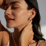 Fashion Spiral Pearl Stud Earrings Sale - Gembea Jewelry