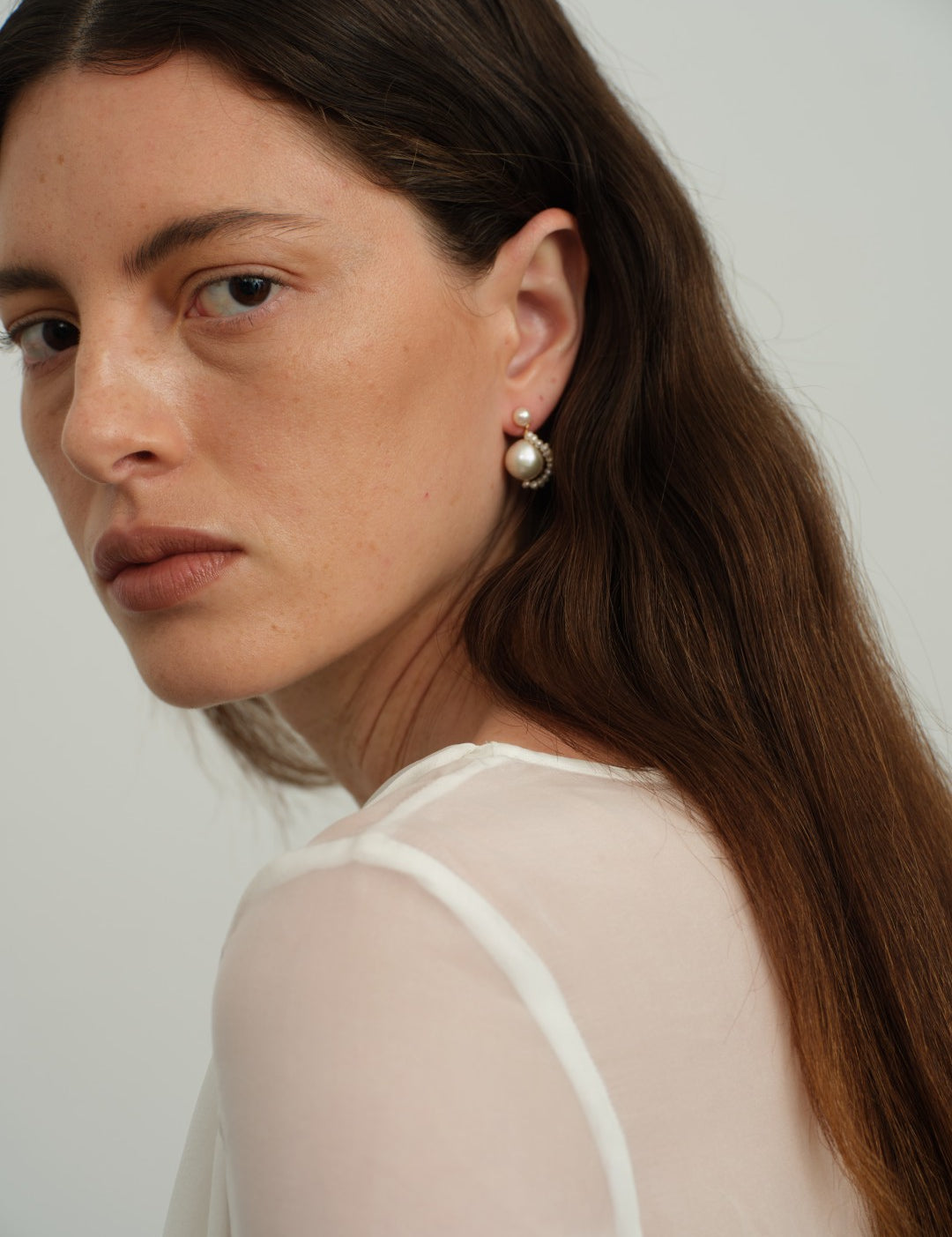 Florence Tiny Freshwater Pearl Drop Earrings gembea jewelry