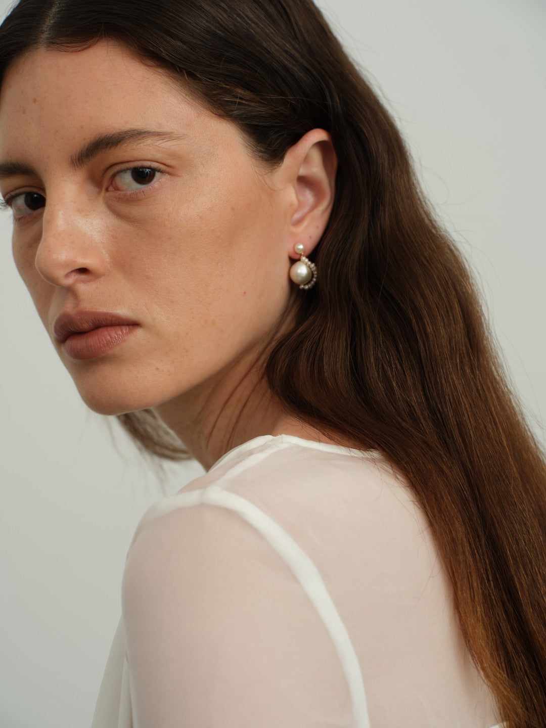 Florence Tiny Freshwater Pearl Drop Earrings gembea jewelry