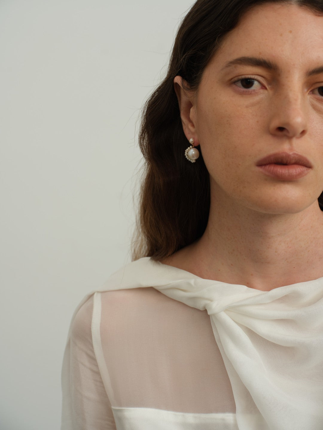 Florence Tiny Freshwater Pearl Drop Earrings gembea jewelry