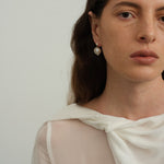 Florence Tiny Freshwater Pearl Drop Earrings gembea jewelry