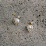 Florence Tiny Freshwater Pearl Drop Earrings gembea jewelry