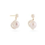 Florence Tiny Freshwater Pearl Drop Earrings gembea jewelry