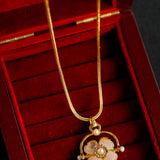 Four Leaf Clover Black Agate Crystal Necklaces - Gembea Jewelry