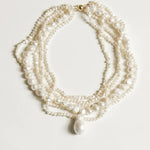 French Style Natural Baroque Pearl Multilayer Necklace gembea jewelry