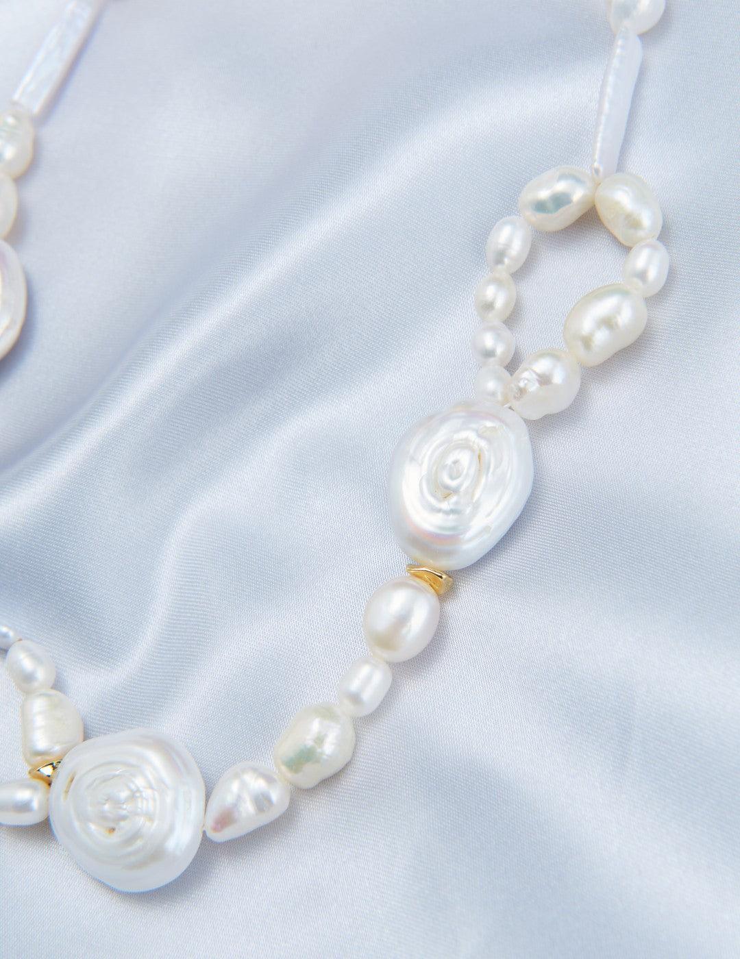 French Style Round Baroque Pearl Choker Necklace - Gembea Jewelry