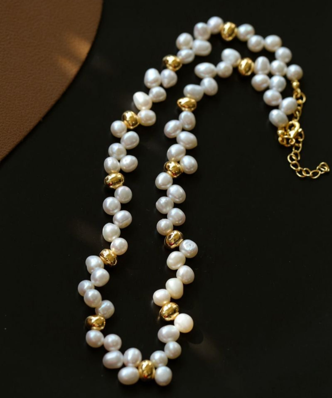 French Wheat Elegance Pearl Necklace gembea jewelry