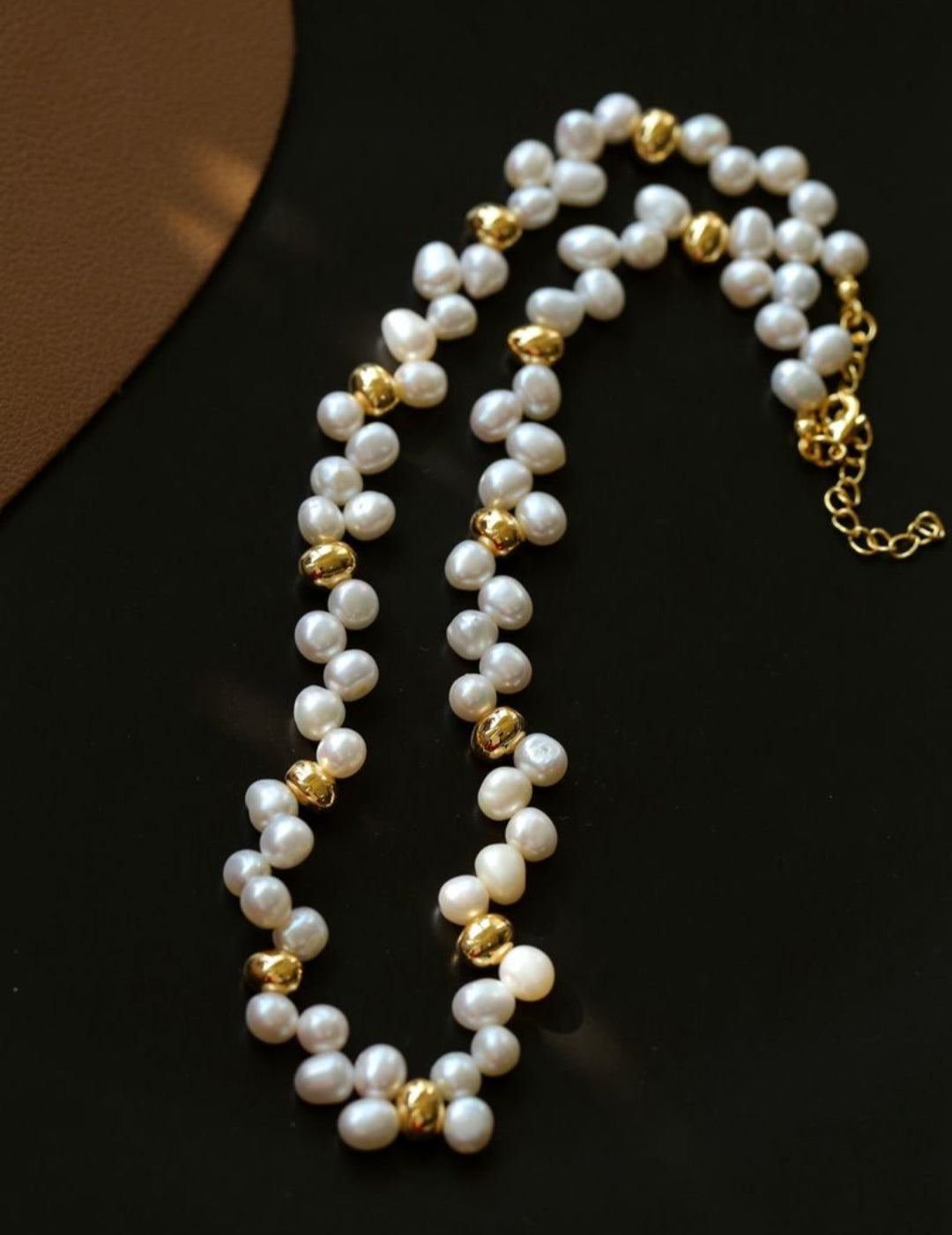 French Wheat Elegance Pearl Necklace gembea jewelry