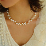 French Wheat Elegance Pearl Necklace gembea jewelry